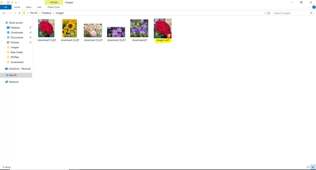 PDF created with a default name
