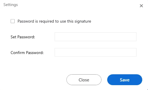 Password for protection