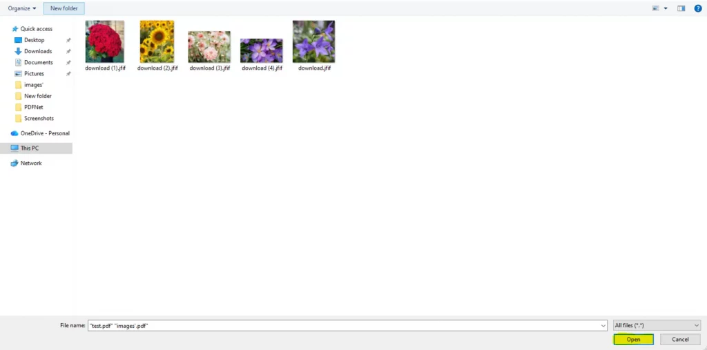 Select all the images