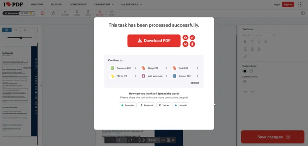 Use pdf editor tool