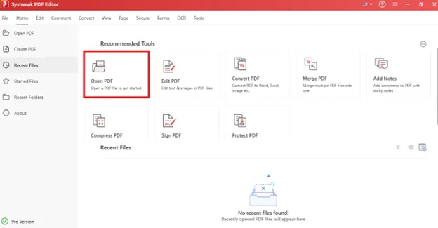 click on Open PDF in dashboard