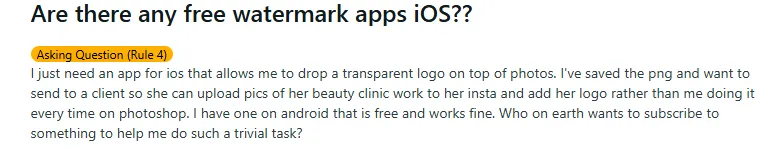 free watermark app reddit SS 3