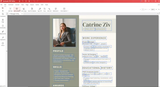 start editing pdf file