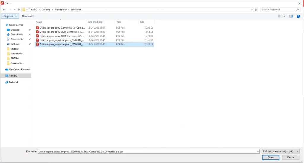 Choose the PDF you wish to convert