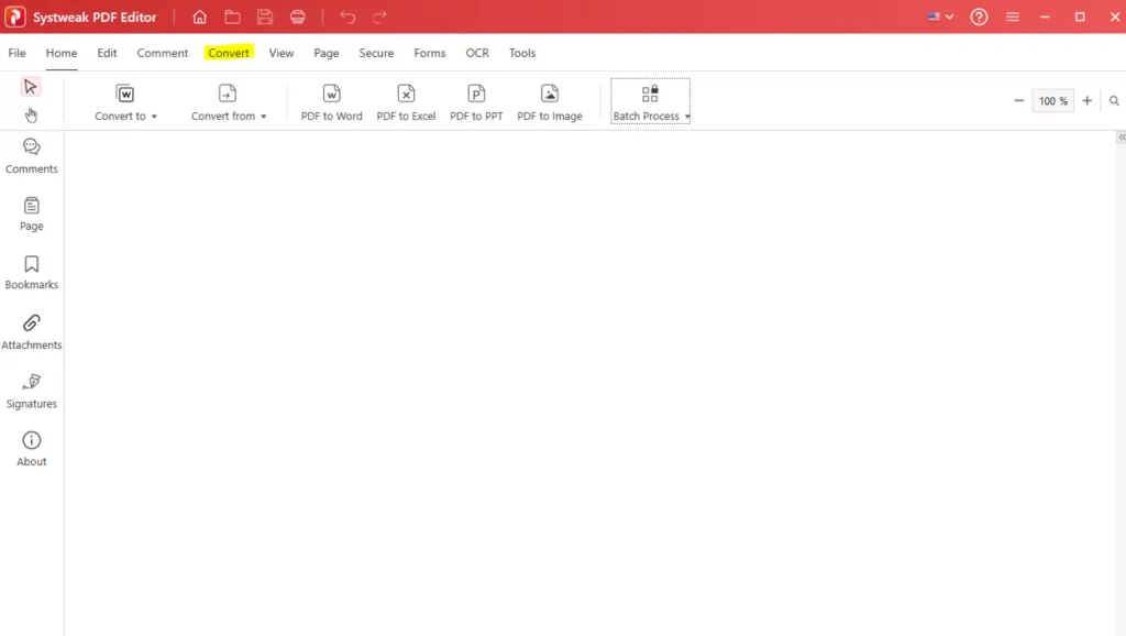Click on the Convert tab