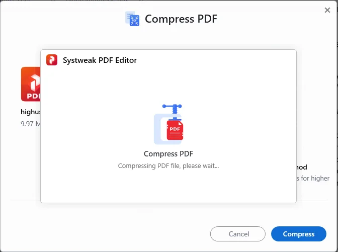 Compress PDF files