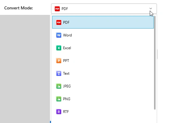 Convert Mode option