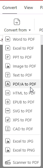 Convert PDF file
