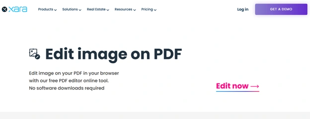 Edit images on PDF file