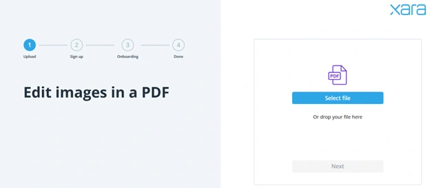 Edit images on PDF