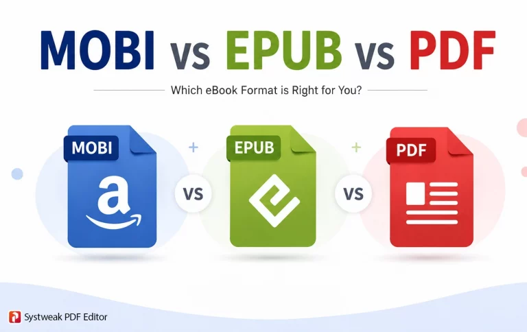 MOBI vs EPUB vs PDF : eBook File Format