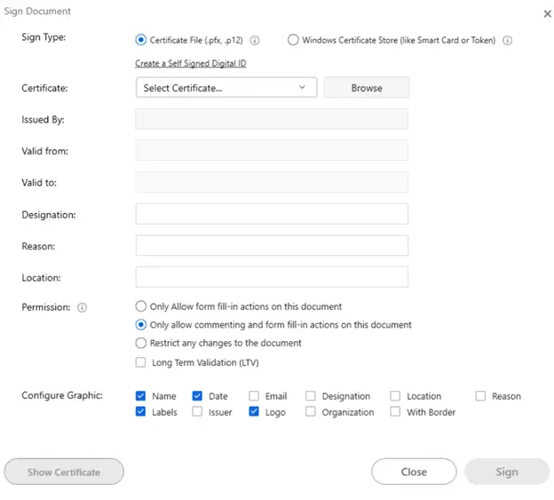 How to sign pdf document