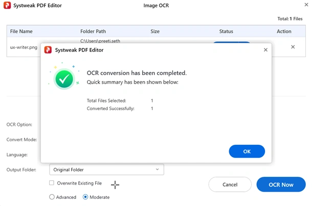 OCR conversion complete