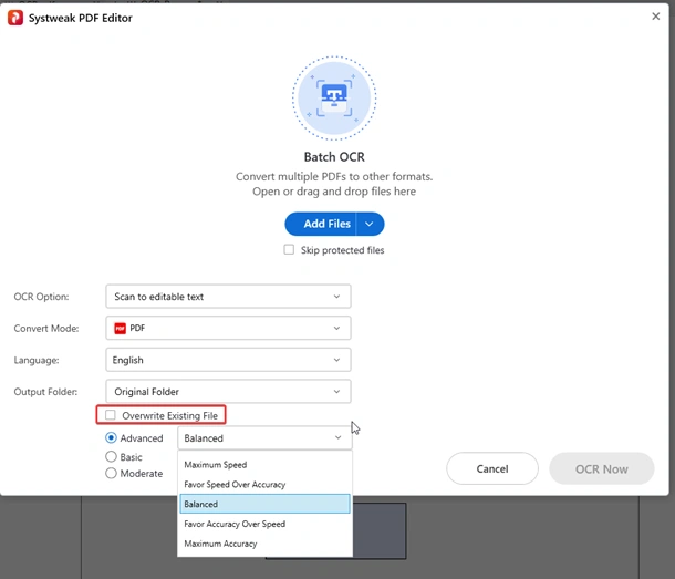 Overwrite Existing File