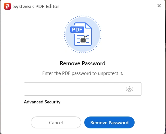 Remove Password from pdf