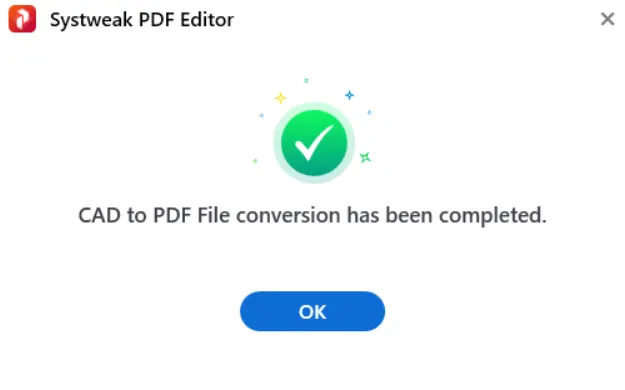 conversion process is complete