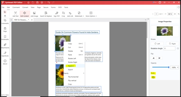 how to edit images in a PDF