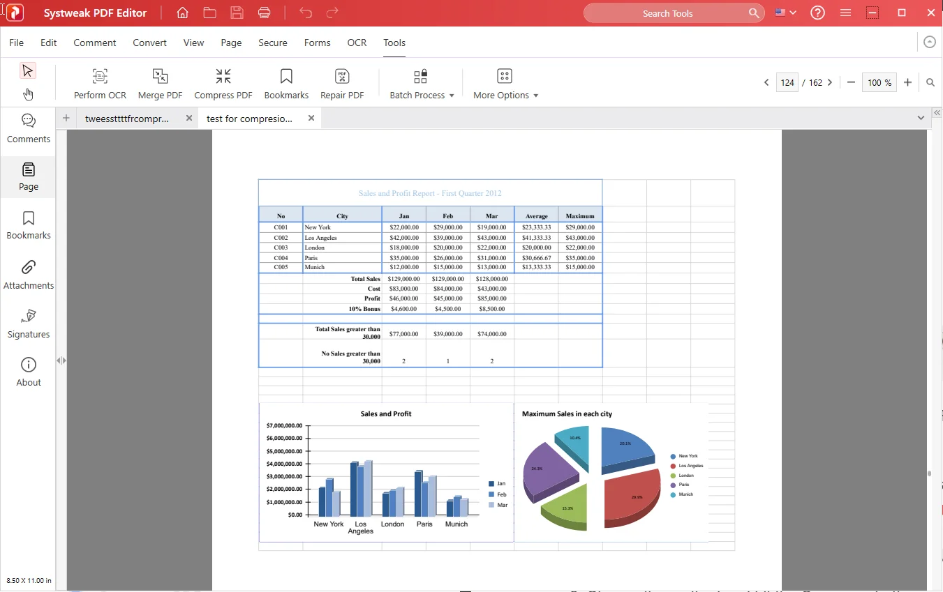 imported PDF file