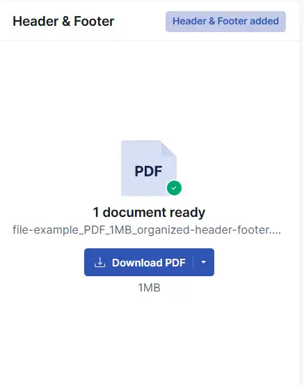 Click on the Download PDF button