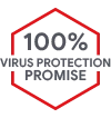 We promise 100% Protection against Viruses