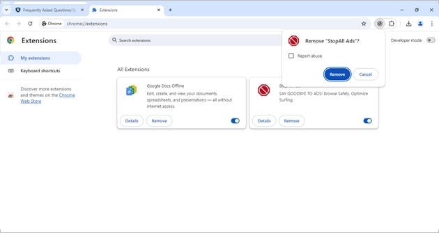 Launch the browser to which you added the extension