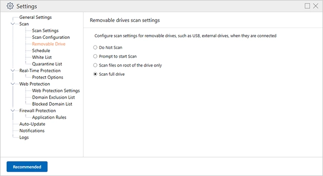 Scan Settings