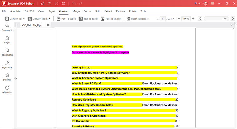 Systweak PDF Editor