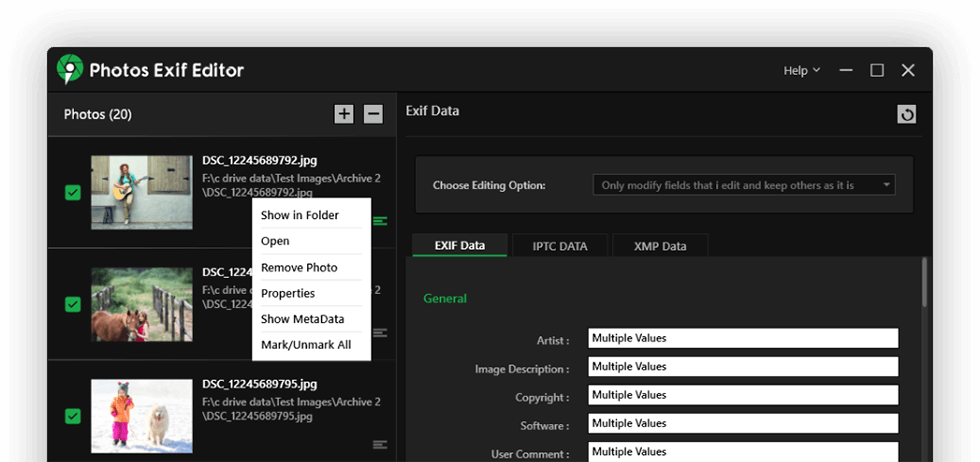 Photos Exif Editor