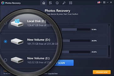 Select Drive to Scan