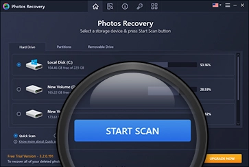Start Quick or Deep Scan