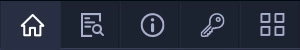 The top bar of the (Trial Version) user interface contains 5 icons: