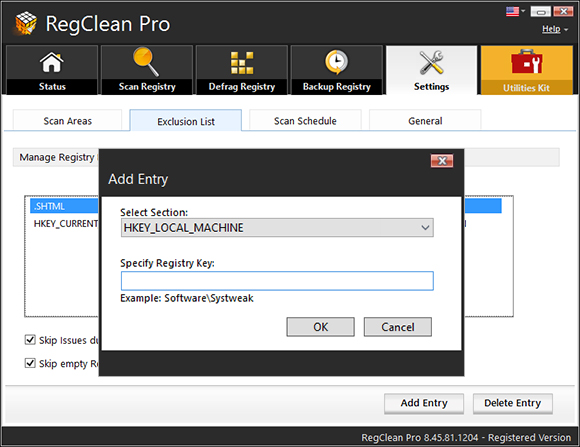 RegClean Pro Screen Shot