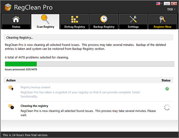 RegClean Pro Screen Shot