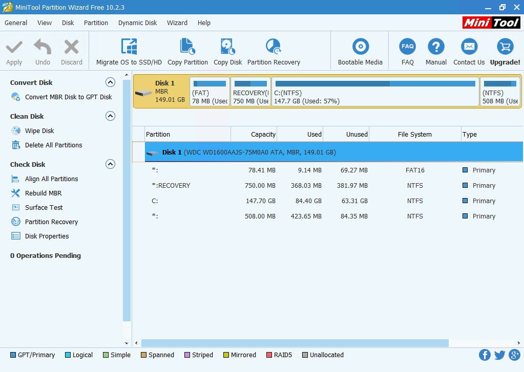 copy hard drive with os to another hard drive with mini tools partition wizard