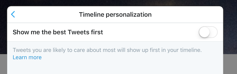 show the best tweets first