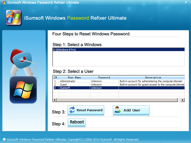 reboot windows without admin password