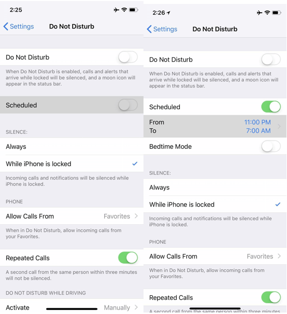 How To Enable “Scheduled” Do Not Disturb