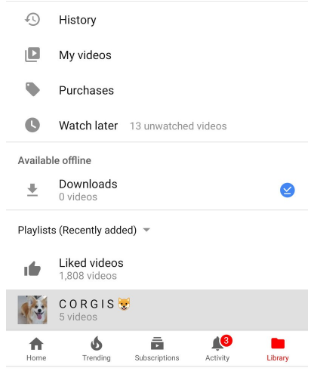 Select the Playlist