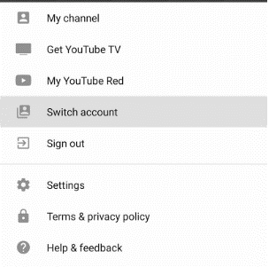 Switch account