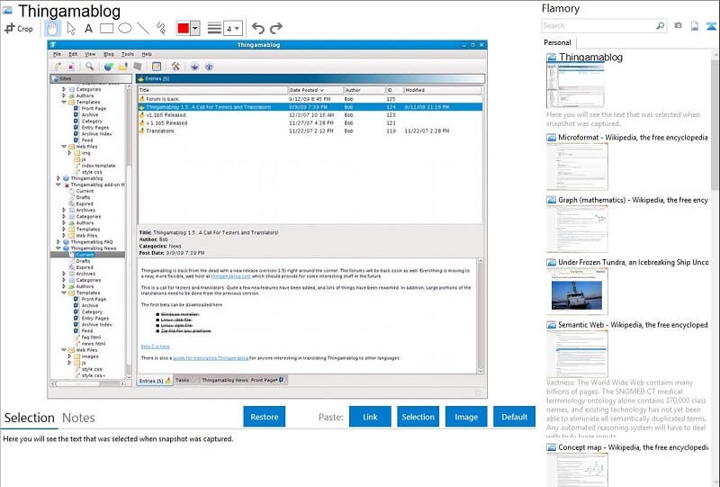 Thingamablog blog writing tool for desktop