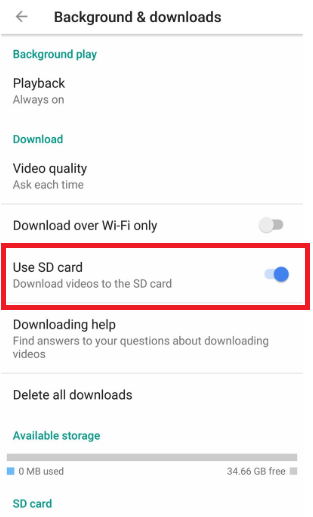 Use SD card