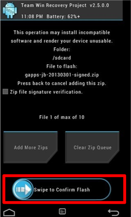 flash the file