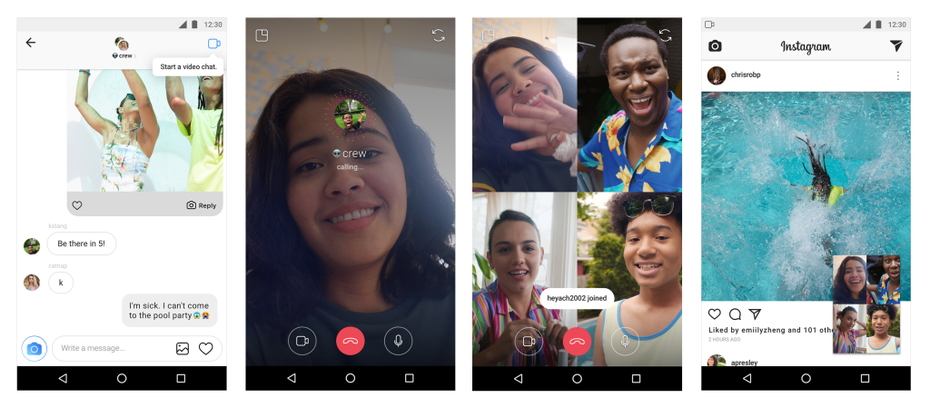 group video chat live on instagram