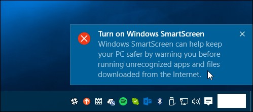 disable SmartScreen Filter windows 10,