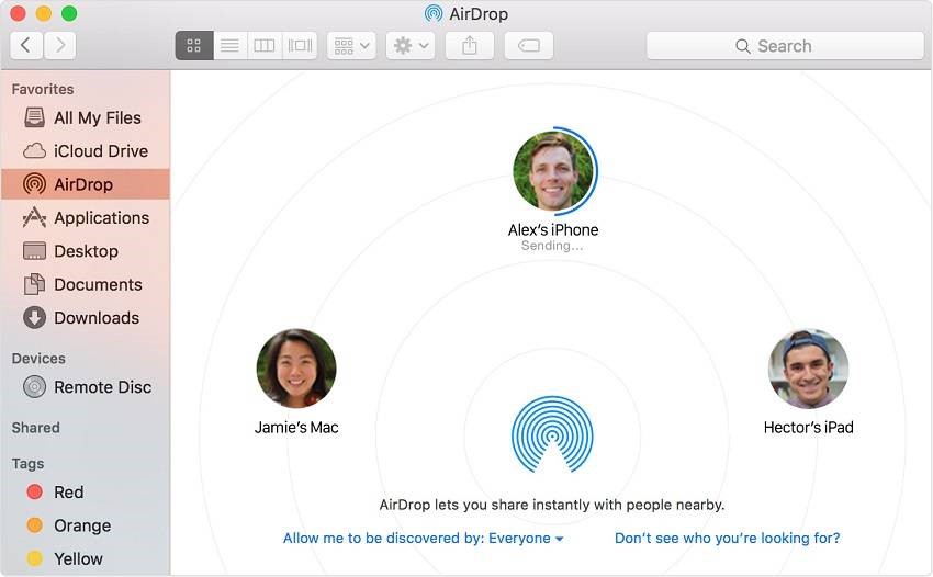 AirDrop Window