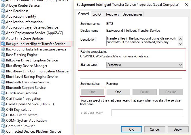 Check for Windows Update Services