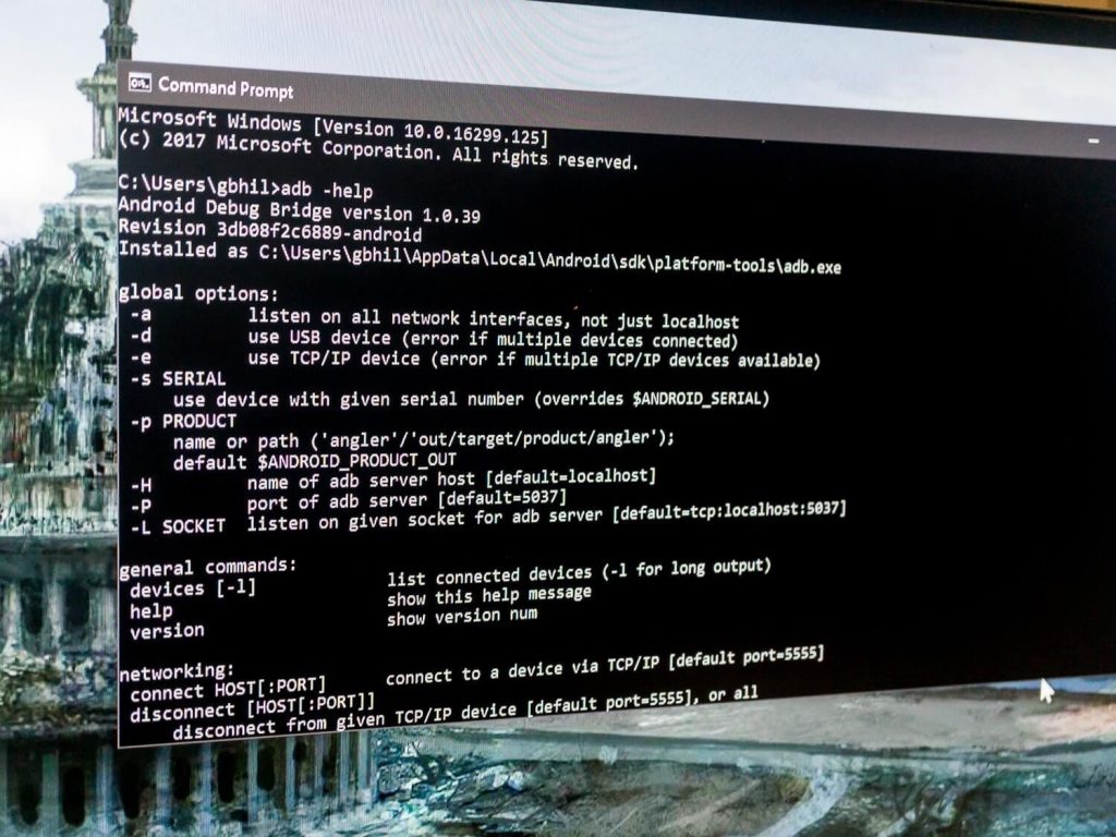 kill functioning of ADB server