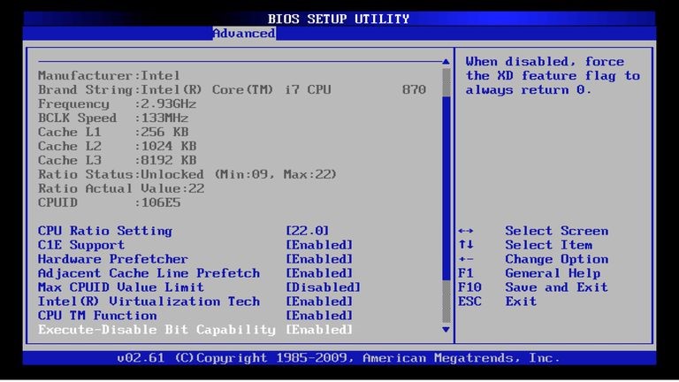 Changing BIOS Settings
