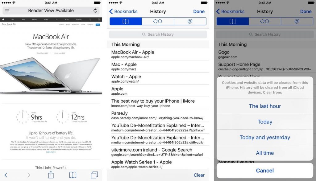 How to View and Delete History in Safari
