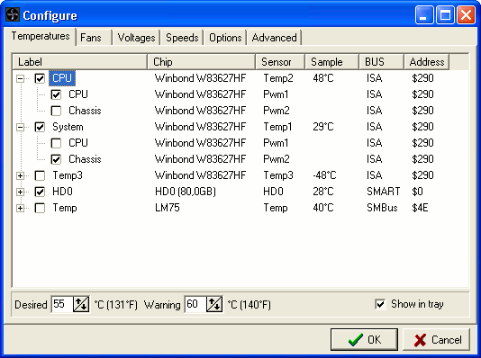 SpeedFan- pc temprature monitor